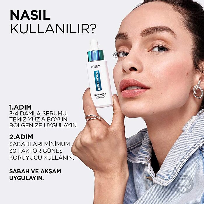 L'Oréal Paris Bright Reveal Sivilce, Güneş, Yaşlanma Lekelerinde Etkili Koyu Leke Karşıtı Serum 10% Niasinamid 30 Ml - 6