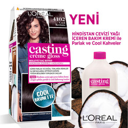 L'Oréal Paris Casting Crème Gloss Saç Boyası 4102 Cool Kestane - Thumbnail
