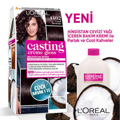 L'Oréal Paris Casting Crème Gloss Saç Boyası 4102 Cool Kestane