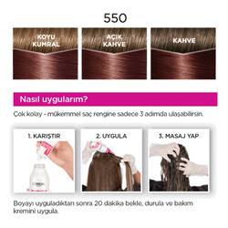 L'Oréal Paris Casting Crème Gloss Saç Boyası 550 Böğürtlen Kızılı - Thumbnail
