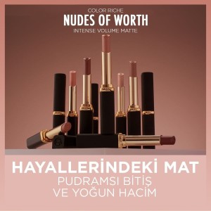L'Oréal Paris Color Riche Intense Volume Mat Ruj 505 Le Nude Resilient - Thumbnail