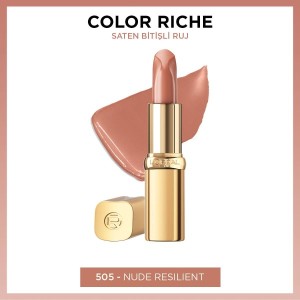 L'Oréal Paris Color Riche Saten Bitişli Ruj 505 Nude Resilient - 2