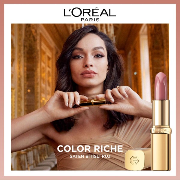 L'Oréal Paris Color Riche Saten Bitişli Ruj 505 Nude Resilient - 7