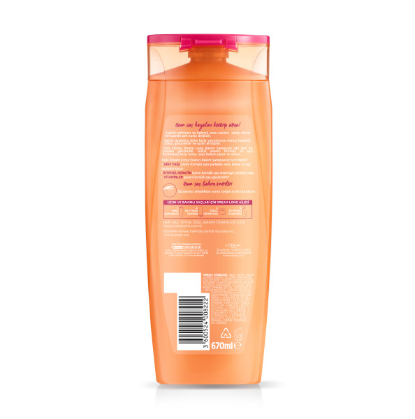 L'Oréal Paris Elseve Dream Long Onarıcı Bakım Şampuanı 670 Ml