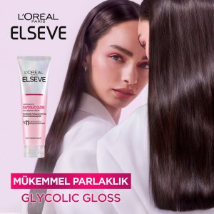 L'Oréal Paris Elseve Glycolic Gloss Mükemmel Parlaklık için Pürüzsüzleştirici Saç Kremi 150 Ml - Thumbnail