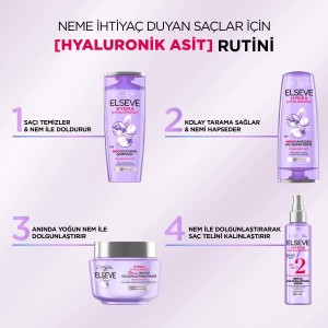 L'Oréal Paris Elseve Hyaluronic 72 Saat Nem ile Dolgunlaştıran Maske 300 Ml - Thumbnail