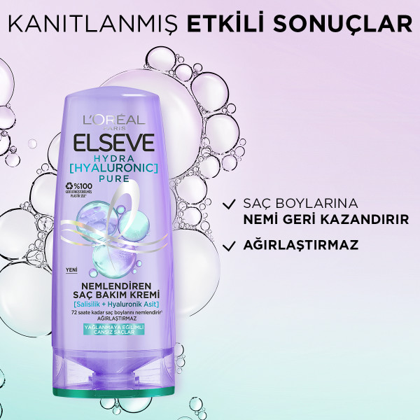 L'Oréal Paris Elseve Hydra Hyaluron Yağlanma Karşıtı Nemlendirici Saç Kremi 250 Ml