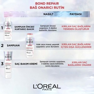 L'Oréal Paris Elseve Premium Bond Repair Pre Şampuan 200 Ml - Thumbnail