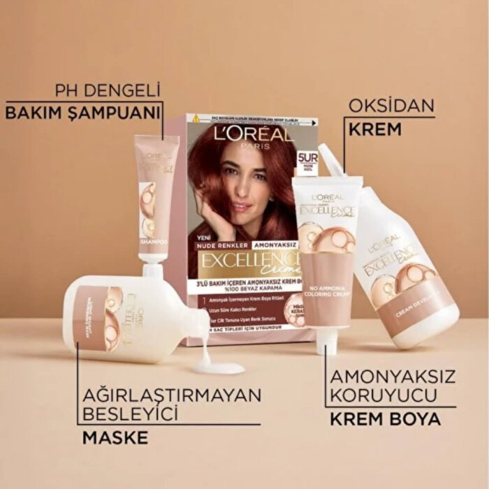 L'Oréal Paris Excellence Creme Nude Saç Boyası 5 UR - 3