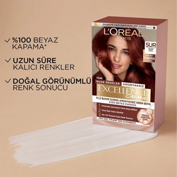L'Oréal Paris Excellence Creme Nude Saç Boyası 5 UR - 7