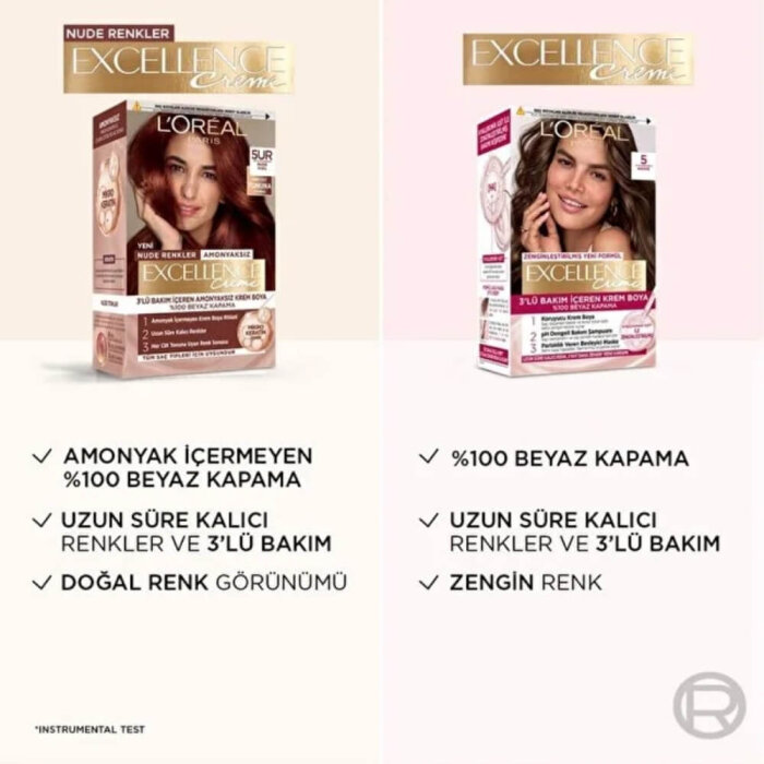 L'Oréal Paris Excellence Creme Nude Saç Boyası 5 UR - 8