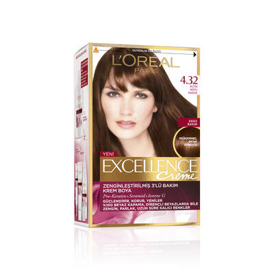 L'Oréal Paris Excellence Creme Saç Boyası 4.32 Altın Koyu Kahve