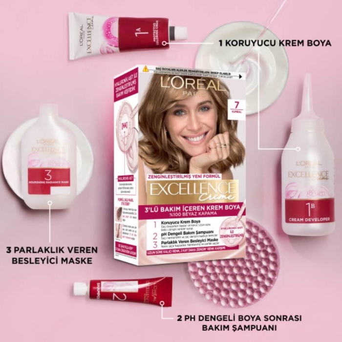 L'Oréal Paris Excellence Pure Blond Saç Boyası 6.54 Açık Kızıl Kahve - 4