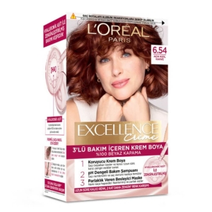 L'Oréal Paris Excellence Pure Blond Saç Boyası 6.54 Açık Kızıl Kahve - 1