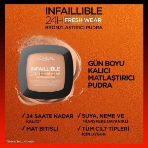 L'Oréal Paris Infaillible 24H Fresh Wear Matte Bronzer 250 - Thumbnail