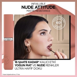 L'Oréal Paris Infaillible Matte Resistance Likit Mat Ruj - 601 Worth It - Thumbnail