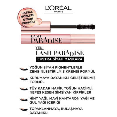 L'Oréal Paris Lash Paradise Intense Mascara Black