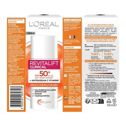 L'Oréal Paris Revitalift Clinical Spf50 Yüksek UV Korumalı Güneş Kremi 50 Ml - Thumbnail