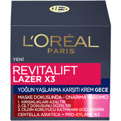 L'Oréal Paris Revitalift Laser x3 Yaşlanma Karşıtı Gece Kremi 50 Ml - Thumbnail