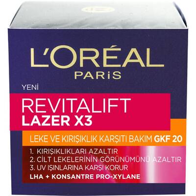 L'Oréal Paris Revitalift Lazer x3 Leke ve Kırışıklık Karşıtı 50 Ml
