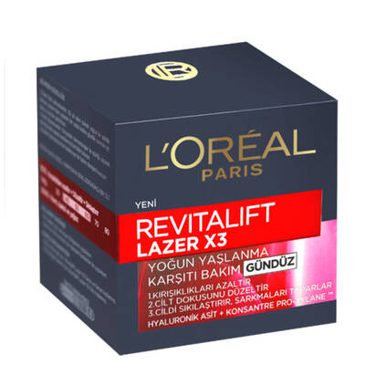 L'Oréal Paris Revitalift Lazer x3 Yaşlanma Karşıtı Bakım Kremi 50 Ml