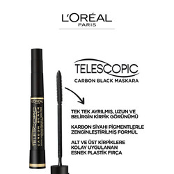 L'Oréal Paris Telescopic Carbon Mascara Black - Thumbnail