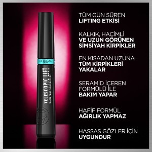 L'Oréal Paris Telescopic Lift Suya Dayanıklı Maskara - Thumbnail