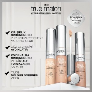 L'Oréal Paris True Match Aydınlatan Serum Kapatıcı - 1N - Thumbnail