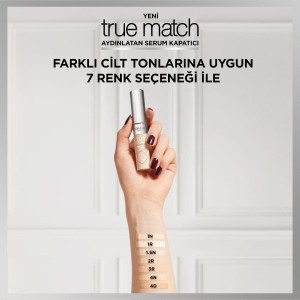 L'Oréal Paris True Match Aydınlatan Serum Kapatıcı - 1N - Thumbnail