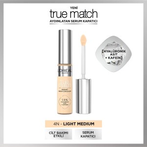 L'Oréal Paris True Match Aydınlatan Serum Kapatıcı - 4N - Thumbnail