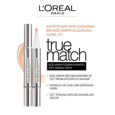 L'Oréal Paris True Match Göz Kremi İçeren Kapatıcı 5,5D