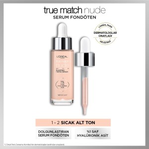 L'Oréal Paris True Match Nude Fondöten Serum 1-2 Rosy Light - Thumbnail