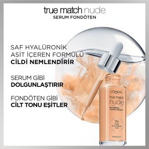 L'Oréal Paris True Match Nude Fondöten Serum 1-2 Rosy Light - Thumbnail