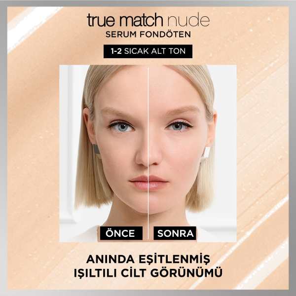 L'Oréal Paris True Match Nude Fondöten Serum 1-2 Rosy Light