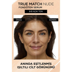 L'Oréal Paris True Match Nude Fondöten Serum 2-3 Light - Thumbnail