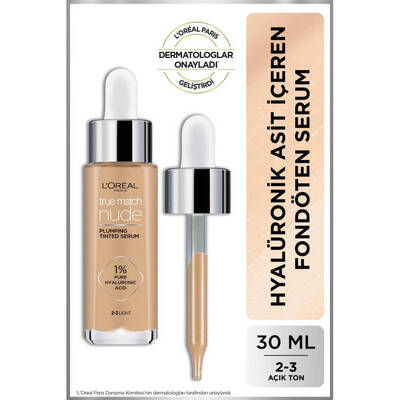 L'Oréal Paris True Match Nude Fondöten Serum 2-3 Light