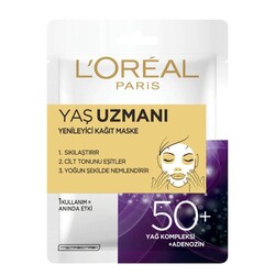 L'Oréal Paris Yaş Uzmanı 50+ Yenileyici Kağıt Maske - Thumbnail