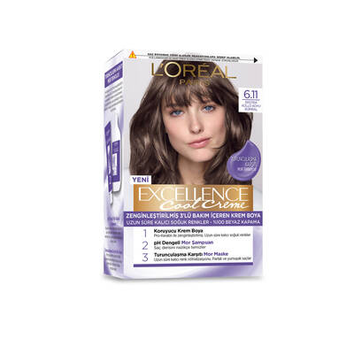 L'Oréal Paris Excellence Cool Creme Saç Boyası 6.11 Ekstra Küllü Koyu Kumral