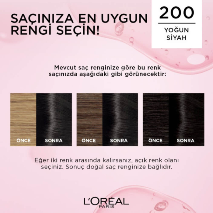 L'Oréal Paris Excellence Creme Gloss Saç Boyası 200 Yoğun Siyah - 6