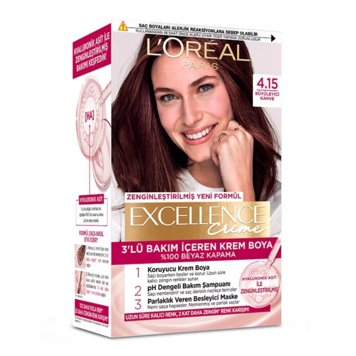 L'Oréal Paris Excellence Creme Gloss Saç Boyası 4.15 - 1