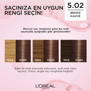L'Oréal Paris Excellence Creme Gloss Saç Boyası 5.02 Bronz Kahve - 6