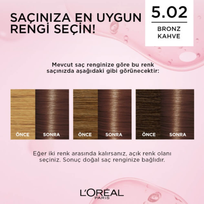 L'Oréal Paris Excellence Creme Gloss Saç Boyası 5.02 Bronz Kahve - 6
