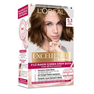 L'Oréal Paris Excellence Creme Gloss Saç Boyası 5.3 Koyu Kızıl Kahve - Loreal Paris Excellence
