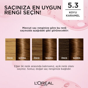 L'Oréal Paris Excellence Creme Gloss Saç Boyası 5.3 Koyu Kızıl Kahve - 6