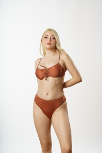 Louren Mayo - Louren B1833 Toparlayıcı Bikini Takımı Kahverengi 38