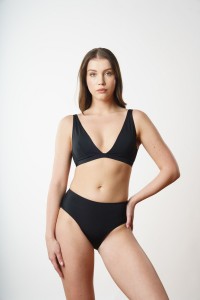 Louren Mayo - Louren B1844 Geniş Üçgen Bikini Takımı Siyah 38
