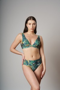 Louren Mayo - Louren B1844 Geniş Üçgen Bikini Takımı Yeşil 38