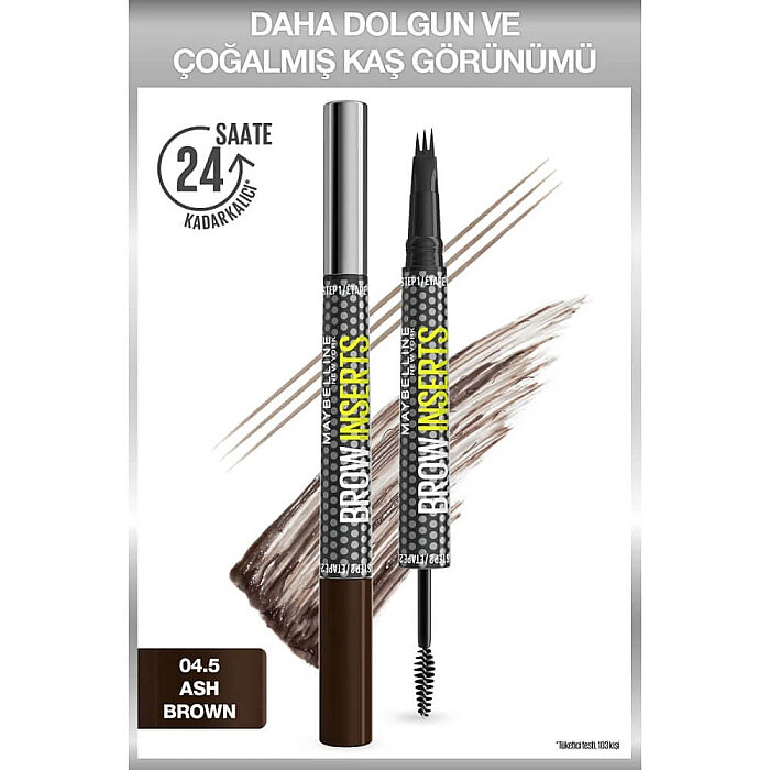 Maybelline Brow Insert Çift Uçlu Kaş Kalemi 4.5 Ash Brown - 2