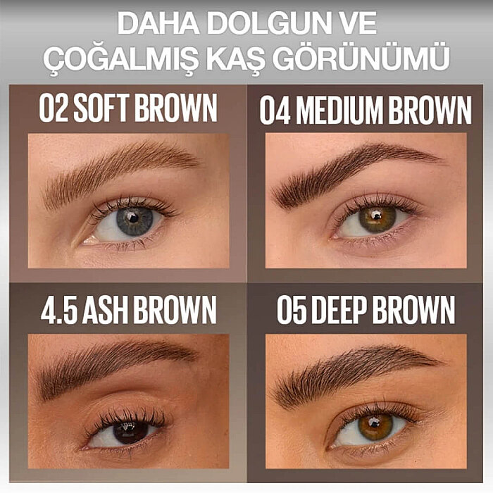 Maybelline Brow Insert Çift Uçlu Kaş Kalemi 4.5 Ash Brown - 4