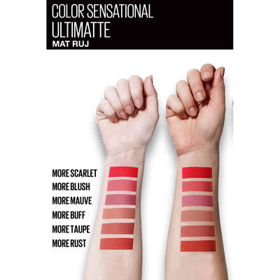 Maybelline Color Sensational Ultimatte Mat Ruj 299 More Scarlet
